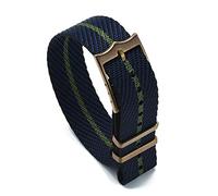 JUANZD Botones de bronce de nylon Bandas de relojes compatibles con correas de reloj Tudor Correa de pulsera de anillo móvil 20 mm 22 mm(Antique Black,22mm)