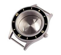 JUANZD Caja de reloj de buceo Vintage de bronce macizo, 50 brazas, 200M, compatible con NH35 NH36 PT5000, cristal de zafiro abovedado, marca Lume, inserto de cerámica(Steel case B,Eta2824 pt5000)