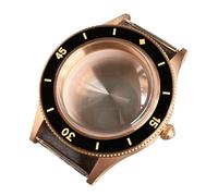 JUANZD Caja de reloj de buceo Vintage de bronce macizo, 50 brazas, 200M, compatible con NH35 NH36 PT5000, cristal de zafiro abovedado, marca Lume, inserto de cerámica(Bronze case B,Eta2824 pt5000)