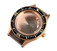 JUANZD Caja de reloj de buceo Vintage de bronce macizo, 50 brazas, 200M, compatible con NH35 NH36 PT5000, cristal de zafiro abovedado, marca Lume, inserto de cerámica(Bronze case A,Eta2824 pt5000)
