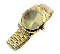 JUANZD Caja de reloj de cristal de zafiro NH35 de 36MM/40MM pulsera presidencial dorada resistente al agua ajuste NH34 NH35 NH36 NH38 ETA2824 PT5000 movimiento(Solid Back B,40MM Case NH35 NH36)