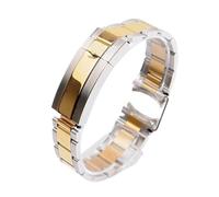JUANZD Compatible con correa de acero Ditona The Diver Watch Chain 20 mm 21 mm Correa de acero inoxidable macizo for hombre y mujer(4,21mm No logo)
