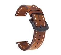 JUANZD Compatible con correa de cuero GTR2, pulsera de reloj inteligente de 22mm, Compatible con correa de reloj Huami GTR de 47mm Pace Stratos 2 2S 3(Black brown,For Amazfit Pace)