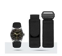 JUANZD Compatible con correa de nailon Diesel Velcro NATO, correa de nailon negra, azul, verde militar, 22mm, 24mm, con hebilla de gancho y bucle, pulsera de lona(Black black,22mm)