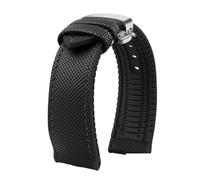 JUANZD Compatible con correa de reloj Water Ghost Hamilton Series, correa de nailon con parte inferior de goma, 20mm, 22mm, 23, pulsera suave impermeable for hombres(Black black silver B,23mm)