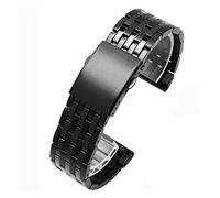 JUANZD Compatible con diesel DZ4316 DZ7395 DZ7305 DZ7330 4358 Mira 24 mm 26 mm 28 mm 30 mm Correa de acero inoxidable de servicio for la banda for hombres de los hombres(7-Black,26mm)