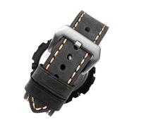 JUANZD Compatible con G-SHOCK GST-B100 / W300/400 S110/S120/ W130L Correa de reloj de cuero Puerto cóncavo Reloj for hombre Correa de línea manual Correa 26 mm(Gray white silver)