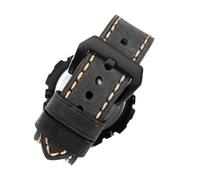 JUANZD Compatible con G-SHOCK GST-B100 / W300/400 S110/S120/ W130L Correa de reloj de cuero Puerto cóncavo Reloj for hombre Correa de línea manual Correa 26 mm(Gray white black)