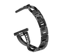 JUANZD Compatible con Galaxy Watch 4 Classic 46 mm 42 mm Correa Diamond Metal Correa Compatible con Active 2 40 mm 44 mm Correa de reloj inteligente(Schwarz,42mm)