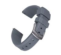 JUANZD Compatible con la cumbre de lujo Fkm Buceo de la banda de goma Buceo rápido Releance Slide Keeper Fluorine Correas de goma de 20 mm 22 mm for hombres(Grijs,22mm)