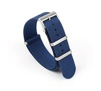 JUANZD Correa acanalada Nato, correa de nailon for reloj, correa de reloj de tela balística trenzada de 20mm y 22mm, accesorios for reloj(Blue,20mm)