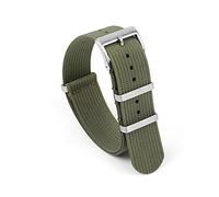JUANZD Correa acanalada Nato, correa de nailon for reloj, correa de reloj de tela balística trenzada de 20mm y 22mm, accesorios for reloj(Groen,20mm)
