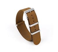 JUANZD Correa acanalada Nato, correa de nailon for reloj, correa de reloj de tela balística trenzada de 20mm y 22mm, accesorios for reloj(Bruin,22mm)
