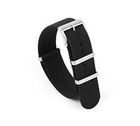 JUANZD Correa acanalada Nato, correa de nailon for reloj, correa de reloj de tela balística trenzada de 20mm y 22mm, accesorios for reloj(Schwarz,20mm)