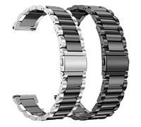 JUANZD Correa de acero inoxidable compatible con Fossil GEN 6 44 mm GEN6 Correa de metal compatible con Fossil GEN 5E 44 mm/GEN 5 LTE 45 mm pulsera de reloj inteligente(Package 2)