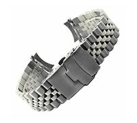 JUANZD Correa de banda de acero inoxidable de 20 mm de 20 mm de 24 mm Corcha plateada for hombres pulido pulido de lujo pulsera de banda de metal compatible con Seiko(B,22mm)