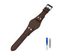 JUANZD Correa de banda de reloj de cuero de 22 mm con estera compatible con fósil CH2891 CH3051 CH2564 CH2565 Mira brazalete de cuero for hombre hecho a mano(8)