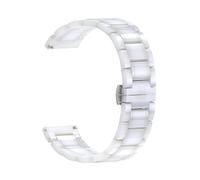 JUANZD Correa de cerámica de 20 mm, 22 mm, 24 mm, compatible con Galaxy 3 Active, reloj de 46 mm 42, compatible con Pace/Stratos 2 /Bip, correa de lujo de cerámica inteligente(White,22mm)