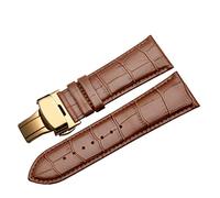 JUANZD Correa de cuero 24 mm 26 mm 28 mm 30 mm Pulsera marrón negra hecha a mano y de gran tamaño de la cadena de vaca de la cadena de vaca universal(Light brown C,24mm)