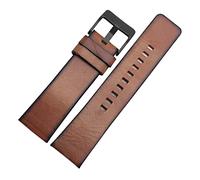 JUANZD Correa de cuero compatible con DZ 1399 DZ4280 DZ4290 2 2 mm de 24 mm 28 mm Correa de reloj diesel(Brown-Black Buckle,26mm)