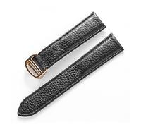 JUANZD Correa de cuero Patrón de lichi Correa de reloj de cuero suave Compatible con Tank SOLO London Correa for hombres y mujeres(2,20mm)