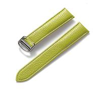 JUANZD Correa de cuero suave con guijarros, repuesto de tanque Solo London, cierre plegable, 14mm, 16mm, 18mm, 20mm, 22mm, accesorios for relojes(5,19mm)