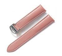 JUANZD Correa de cuero suave con guijarros, repuesto de tanque Solo London, cierre plegable, 14mm, 16mm, 18mm, 20mm, 22mm, accesorios for relojes(Lotus root starch,20mm)