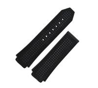 JUANZD Correa de goma Accesorios for relojes de hombre compatibles con HUBLO: correa de cuero con hebilla, pulsera impermeable y transpirable, correa de reloj de 25 mm x 19 mm(Schwarz)