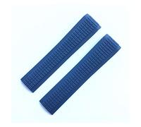 JUANZD Correa de goma de silicona azul marrón negro de 21 mm de reloj compatible con la correa de reloj con PÁGINAS Patada Aquanaut 5167R-001 / 5167A-001 Mira la brazalete de la banda(Blue without cla