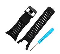 JUANZD Correa de goma negra especial Compatible con AMBIT serie 1/2/3 correa de silicona accesorios de reloj for hombre pulsera(B black-balck)