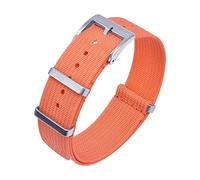 JUANZD Correa de la OTAN acanalada 20 mm de 22 mm Nylon Watch Band de tela Ratigante Accesorios de pulsera de la pulsera compatibles con la correa de los relojes(Oranje,20mm)