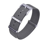 JUANZD Correa de la OTAN acanalada 20 mm de 22 mm Nylon Watch Band de tela Ratigante Accesorios de pulsera de la pulsera compatibles con la correa de los relojes(Grijs,20mm)