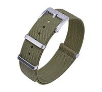 JUANZD Correa de la OTAN acanalada 20 mm de 22 mm Nylon Watch Band de tela Ratigante Accesorios de pulsera de la pulsera compatibles con la correa de los relojes(Army Green,22mm)