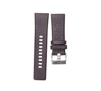 JUANZD Correa de lichi de cuero compatible con diesel 20 22 24 26 27 28 30 32 mm DZ7313 DZ7322 DZ7257 Mira las bandas de pulseras accesorios for el cinturón con hebilla(Bruin,28mm)
