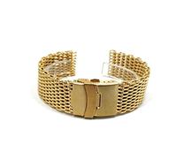 JUANZD Correa de malla milanesa Dive Shark de acero inoxidable de 18/20/22/24 mm compatible con relojes de pulsera(9,22mm)