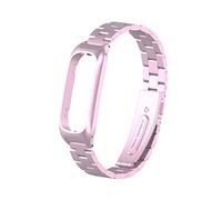 JUANZD Correa de metal con hebilla de acero inoxidable compatible con pulsera inteligente de repuesto de metal sólido compatible con correa de reloj(Solid Pink)
