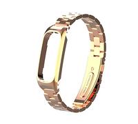 JUANZD Correa de metal con hebilla de acero inoxidable compatible con pulsera inteligente de repuesto de metal sólido compatible con correa de reloj(Solid Rose gold)