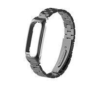 JUANZD Correa de metal con hebilla de acero inoxidable compatible con pulsera inteligente de repuesto de metal sólido compatible con correa de reloj(Solid Black)