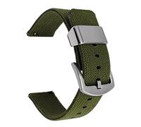 JUANZD Correa de nailon Pulsera de tela cómoda Pulsera 18 mm 20 mm 22 mm 24 mm Pulsera deportiva de nailon Nato Compatible con reloj Samsun-Galaxy(Green,22MM_15)