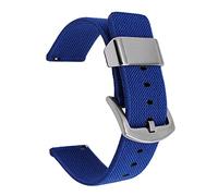 JUANZD Correa de nailon Pulsera de tela cómoda Pulsera 18 mm 20 mm 22 mm 24 mm Pulsera deportiva de nailon Nato Compatible con reloj Samsun-Galaxy(Blue,20MM_11)