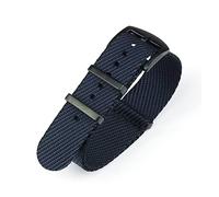 JUANZD Correa de Nylon OTAN 20 mm 22 mm Stripe Watchband Reloj Watch Accesorios de pulsera de la pulsera Compatibles con Tudor OTAN Start Strap(Navy black 2,20mm)