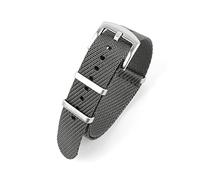 JUANZD Correa de Nylon OTAN 20 mm 22 mm Stripe Watchband Reloj Watch Accesorios de pulsera de la pulsera Compatibles con Tudor OTAN Start Strap(Grey 1,22mm)