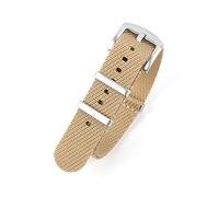 JUANZD Correa de Nylon OTAN 20 mm 22 mm Stripe Watchband Reloj Watch Accesorios de pulsera de la pulsera Compatibles con Tudor OTAN Start Strap(Khaki 1,22mm)