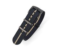 JUANZD Correa de Nylon OTAN 20 mm 22 mm Stripe Watchband Reloj Watch Accesorios de pulsera de la pulsera Compatibles con Tudor OTAN Start Strap(Navy black khaki 2,20mm)