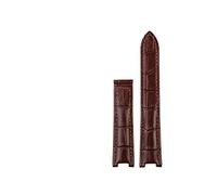 JUANZD Correa de piel de vaca cóncava de 18 x 10 mm, 20 x 12 mm, pulsera de piel de becerro marrón y negra con hebilla plegable compatible con la correa de reloj PASHA W3108(Brown-no buckle,20mm-12mm)