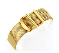 JUANZD Correa de plata Malla de acero inoxidable MILAN MILAN Pulsera de metal compatible con IWC Familia Portofino Portugal 7 Días Masculino 2 0mm 22mm Cierre de implementación(Yellow-gold,20mm)