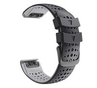 JUANZD Correa de pulsera de silicona de ajuste rápido compatible con Coros Vertix 2 Vertix2 Mira accesorios for la brazalete de la banda for la banda de lanzamiento rápido de la banda(Black Gray)