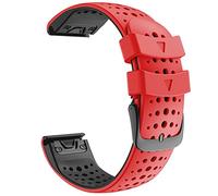 JUANZD Correa de pulsera de silicona de ajuste rápido compatible con Coros Vertix 2 Vertix2 Mira accesorios for la brazalete de la banda for la banda de lanzamiento rápido de la banda(Red Black)