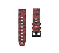 JUANZD Correa de reloj compatible con Garmin Quatix 7 7X Solar Edition/Tactix 7 Pro/Fenix Correa de silicona con camuflaje Accesorios de pulsera(Rosso,For Garmin quatix 7)
