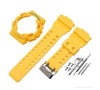 JUANZD Correa de reloj compatible con reemplazo modificado compatible con el kit de correa de caja G-shock GA110 GD100 GAX100 Accesorios de correa de reloj con herramientas(Yellow-blue word)